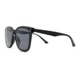 thumbnail image 3 of Womens Inset Lens Horn Rim Retro Plastic Chic Sunglasses All Black, 3 of 4