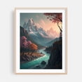 thumbnail image 2 of Serene Mountain River Valley - Painting Mountain Landscape Nature Autumn Scenic Wilderness Unframed Wall Art Print 36 x 48 inches, 2 of 4