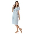 thumbnail image 2 of Casual Nights Women's Short Sleeve Eyelet Embroidered House Dress, 2 of 2