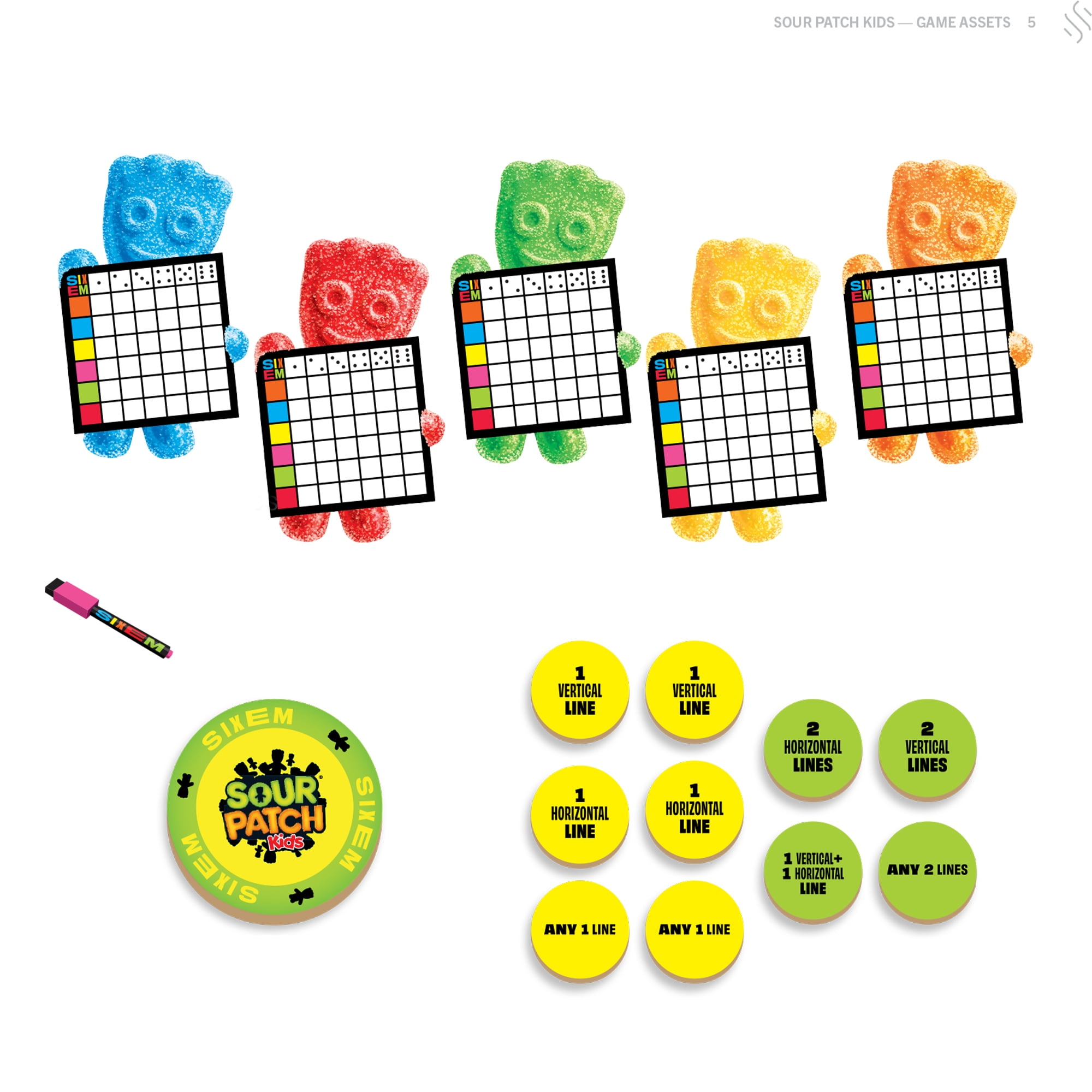 Sixem: Sour Patch Kids Party Game for Ages 13 and up, from Asmodee