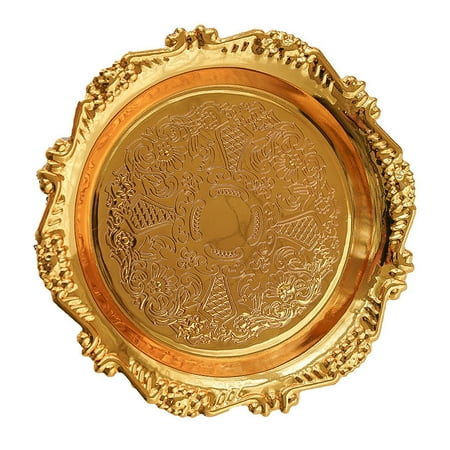 

European Jewelry Tray Decorative Candle Tray Exquisite Dessert Tray Vintage Snack Tray