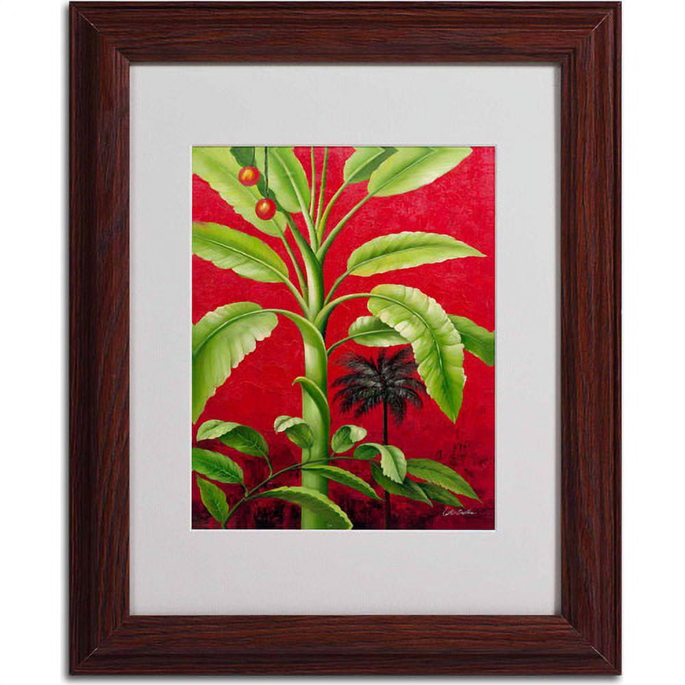 Trademark Fine Art "Tropical Palm II" Canvas Art by Victor Giton, Wood Frame