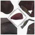 thumbnail image 6 of Minzimin Men Women's Beret Hat, Summer Mesh Breathable Newsboy Cap Adjustable Cabbie Hat with Buckle, 6 of 7