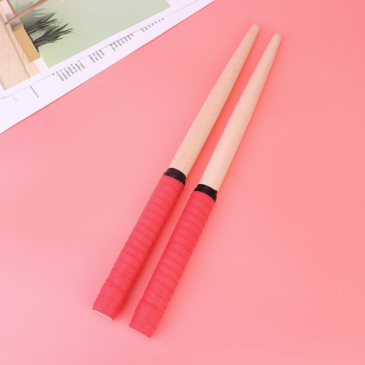 1 Pair 35x2cm Taiko Drum Drumsticks Portable Wooden Drum Sticks