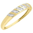 thumbnail image 6 of Diamond Trio Set Engagement Ring 10k Yellow Gold Round Wedding Band 0.13 Ct, 6 of 8