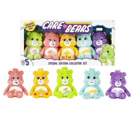 Care Bears 9u0022 Bean Plush - Special Collector Set - Exclusive Do-Your-Best Bear Included!