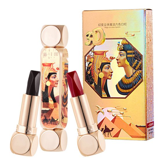 Juego de Lápiz Labial Mate Colorido de Doble Cabezal 6 Colores Vibrantes Sincero