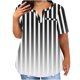 thumbnail image 1 of Plus Tamaño de las Mujeres Blusas, Cuello en V Casual Suelto Manga Corta Superior, Impresión Blusa Poliéster Spandex, 1 of 8