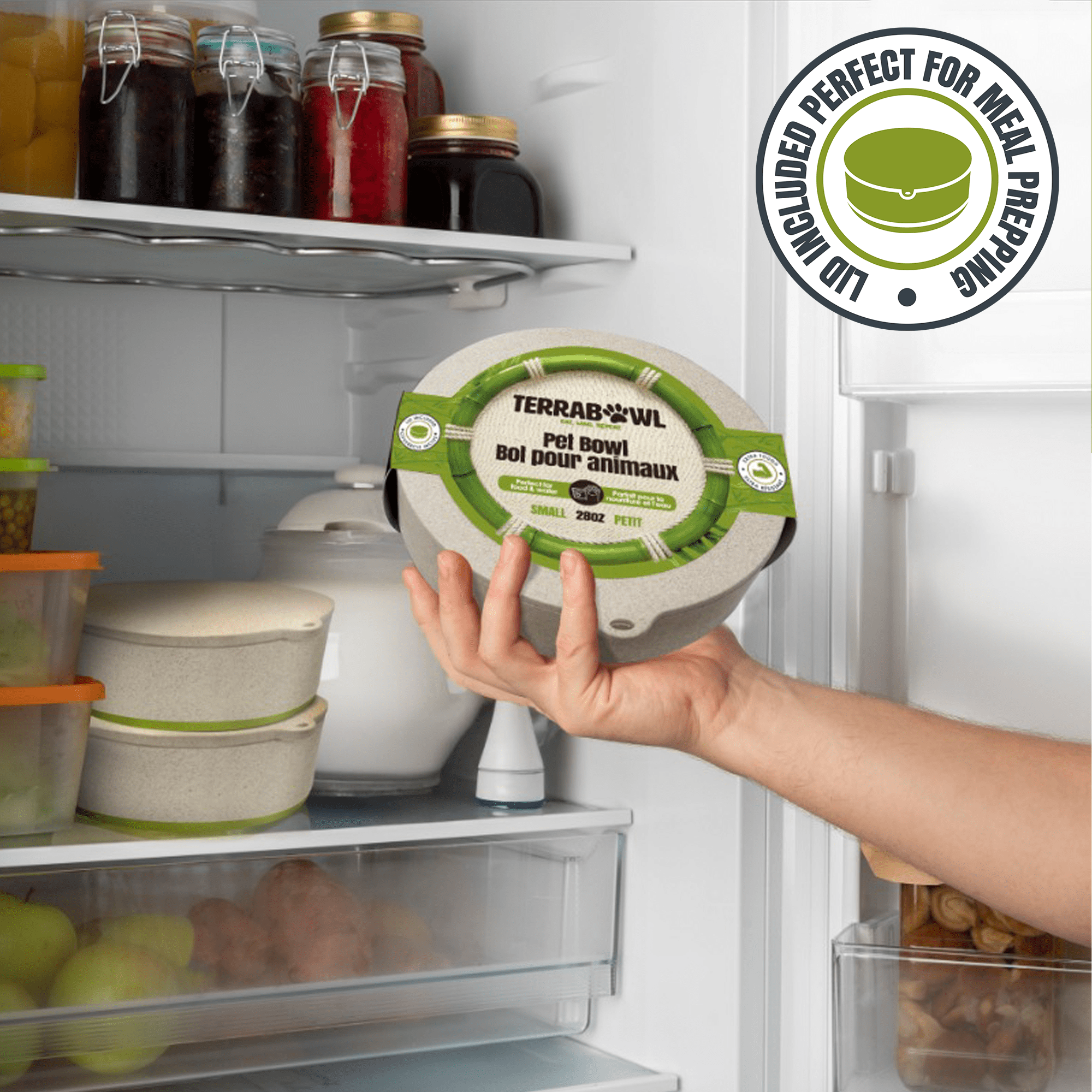 TerraBowl 1,4 L. Gamelle écologique et antidérapante avec couvercle pour chiens et chats