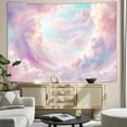 thumbnail image 3 of Pink Cloud Tapestry, Colorful Kawaii Abstract Tapestry Wall Hanging for Teen Girl Bedroom, Cute Aesthetic Fairy Tapestries Poster Blanket College Dorm Home Decor 60X40Inches71X60Inches, 3 of 4