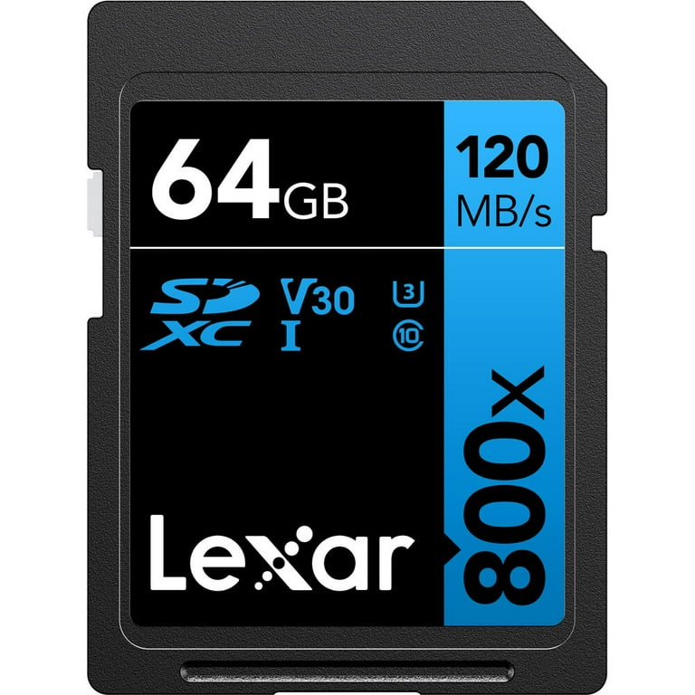 Lexar 64GB High-Performance 800x UHS-I SDXC Memory Card BLUE