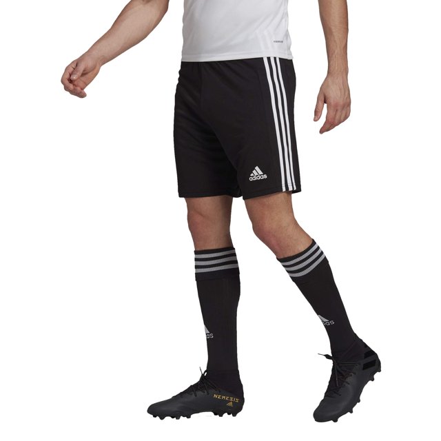 Pantalones cortos adidas Squadra 21 para hombre, color blanco y negro, talla XS