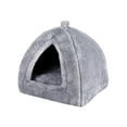 thumbnail image 3 of Cat Bed cushion with Non Slip Bottom Comfortable Play Puppy Tent Semi Enclosed Warm Calming for Kitten Puppy Indoor Cats Dogs Rabbits , Gray L, 3 of 10