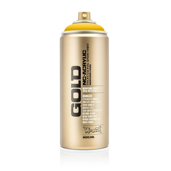 Montana Cans GOLD Spray Paint, 400ml, Shock Yellow