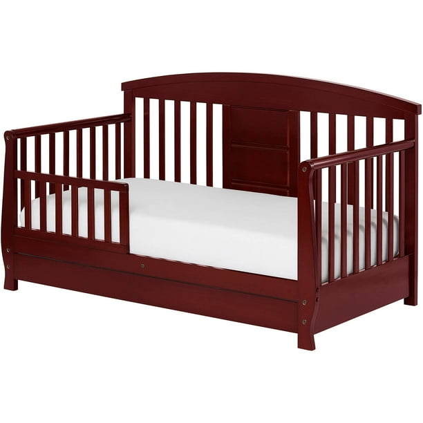 Dream On Me Deluxe Toddler Day Bed with Storage, Cherry