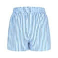 thumbnail image 6 of Utoimkio Striped Shorts for Women Smocked Waist with Decorative Buttons and Relaxed Fit, 6 of 6