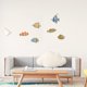 thumbnail image 5 of Peces Colgante de pared 5 Decoración de pared de hierro Adorno creativo Artesanía Configur Abanopi Escultura de hierro, 5 of 6