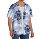 thumbnail image 2 of Fotbe Turtle with Blue Stones Camisa Estampada de Manga Corta para Hombre, Casual de Verano, Estilo Playero, Sin Arrugas-XX-Large, 2 of 5