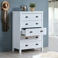 thumbnail image 4 of Vastcury Modern Vertical 5 Drawer White Dresser for Bedroom, Tall Chest of Drawers for Closet, Living Room, off White, 4 of 7