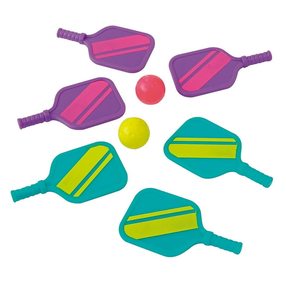 Fun Express Mini Tabletop Multicolor Plastic Pickleball Sets – 36 Pc.