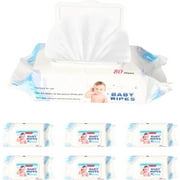 KARMAS PRODUCT Baby Wipes Baby Wet Tissue Soft Cleaning Wipes Natural Wet Wipes,6 Packs,480 Wipes(1pc,80 Wipes)