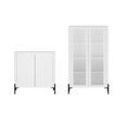 thumbnail image 1 of Abbey Modern 2-Piece Accent Storage Cabinets in White, 1 of 15