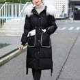 thumbnail image 5 of LYXSSBYX Womens Long Sleeve Dress Hot Sale Clearance Women Winter Long Sleeve Hooded Padded Coat Outerwear, 5 of 9