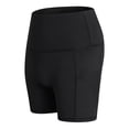 thumbnail image 3 of Female Sports Shorts Yoga Short Trousers Quick-dry Training Pants Trisection Length Shorts Size XXL Black, 3 of 9