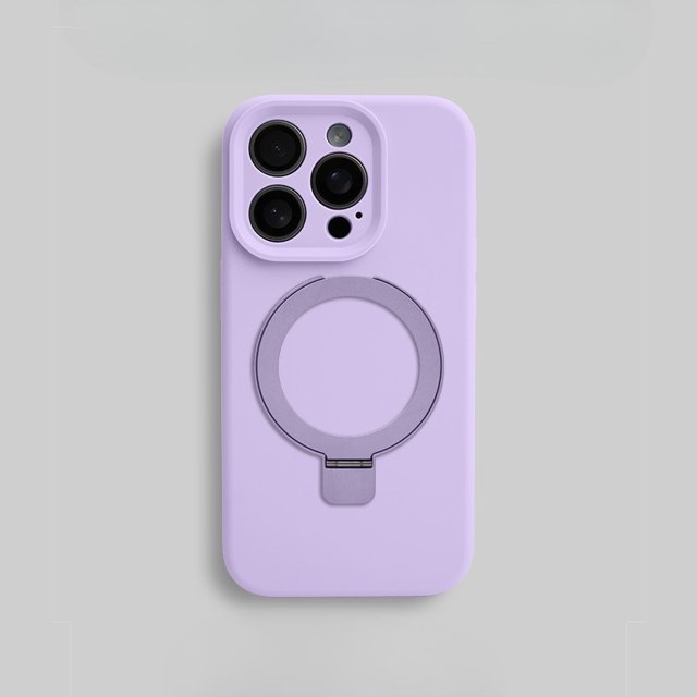 Compatible with iPhone 16 /Pro/Pro Max Case Stand, Slim Full Camera Protection Liquid Silicone Phone Case Suitable for iPhone 16 /Pro/Pro Max Compatible with MagSafe Ring Magnetic Kickstand
