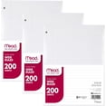 thumbnail image 1 of Mead Loose Leaf Paper, Filler Paper, Wide Ruled, 200 Sheets, 10-1/2" x 8", 3 Hole Punched, 3 Pack (73183) Mead NA, 1 of 5