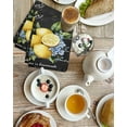 thumbnail image 4 of Lemon Kitchen Dish Towels for Drying Dishes Set of 2, Spring Summer Black White Checkered Plaid Waffle Weave Microfiber Terry Hand Tea Bathroom Towels Quick Dry & Absorbent Towel 15.7x23.6, 4 of 7