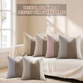 thumbnail image 3 of HonorHut Striped Textured Pillowcase Decorative Splicing Throw Pillow Covers Non-Slip Pillow Covers Boho Farmhouse Cushion cover Grey 18x18Inch 2 Piece Grey, 3 of 7