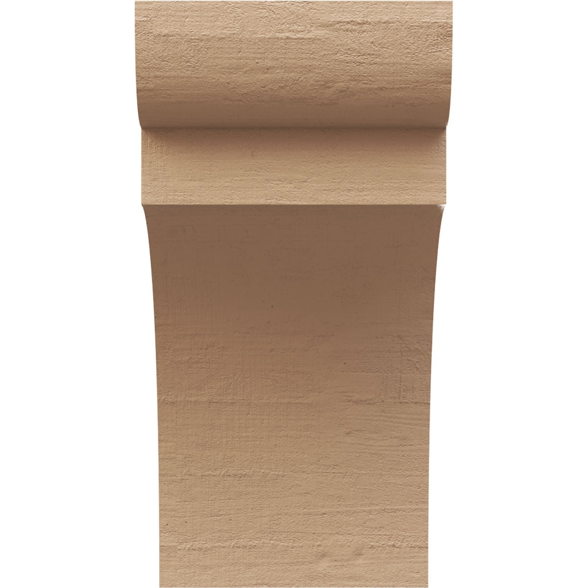 5"W x 5"D x 10"H Wide Yorktown Rough Cedar Woodgrain TimberThane Corbel, Primed Tan