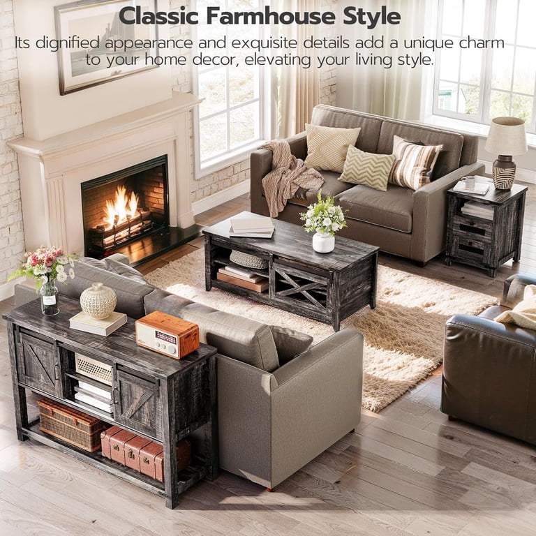 Farmhouse Style Sofa Table | Baci Living Room