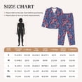 thumbnail image 4 of Yiaed Retro plants forest animals Print Pajamas Women's Long Sleeve Sleepwear Soft Button Down Loungewear Pjs Lounge Set Nightwear Womens Pajama Pants-XX-Large, 4 of 7