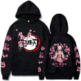 thumbnail image 2 of Harajuku Demon Slayer Plus Hoodie Kamado Nezuko Graphic Print Women Sweatshirts Long Sleeve Fashion Female Streetwear, 2 of 4