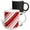 Multicolor, variant on 3drose, Horizontal Two Tone Red and White Candy Stripes. Peppermint Stick Stripe., 11oz Mug