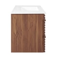thumbnail image 4 of Modway Render 36" Modern Wood Wall-Mount Bathroom Vanity in Walnut/White, 4 of 9