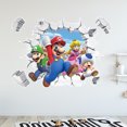 thumbnail image 4 of Anime Mario Wall Sticker For Bedroom Living Room Nursery Party Decorations Cartoon Background Self-Adhesive Wall Decor Baby Boy Girl Kids Room Wall Mural Decor Poster Gift, 4 of 4