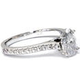 thumbnail image 2 of Pompeii 1 1/4ct Oval Diamond Engagement Ring Solitaire 14K White Gold Lab Grown (FG,VS), 2 of 4