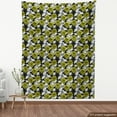 thumbnail image 4 of Ambesonne Grey Fabric by the Yard Upholstery, Abstract Floral Retro Pattern, 10 Yards, Yellow and White, 4 of 5