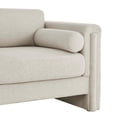 thumbnail image 6 of Loveseat Sofa Couch, Ivory White, Fabric, Living Kitchen Cafe Bistro Hospitality Restaurant, Modern Contemporary HB34796, 6 of 9