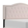 thumbnail image 2 of Modern Velvet Upholstered 60" Queen Bed in Blush Pink, 2 of 7