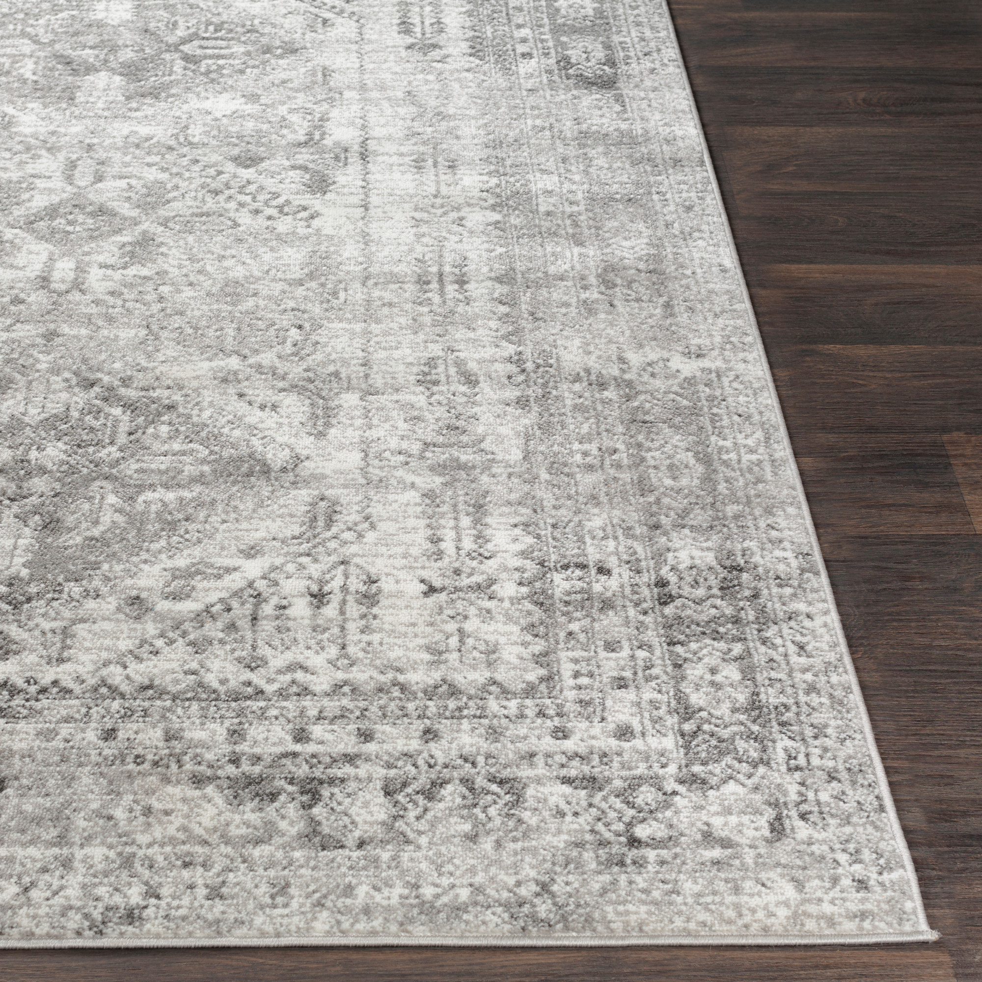 Artistic Weavers  Charcoal 2'6" x 12' Traditional Runner Area Rug