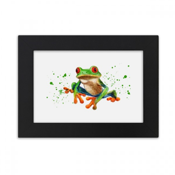 Polypedatid Green Frogs Art Deco Fashion Desktop Photo Frame Ornaments Picture Art Painting