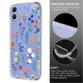thumbnail image 6 of Compatible with Samsung Galaxy A07 Case Clear with Flower Design, Cute Soft Silicone TPU Floral Aesthetic Women Girls Transparent Protective Shockproof Anti-Scratch Anti-Yellow Phone Cover, B, 6 of 9
