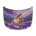 thumbnail image 6 of FOR U DESIGNS Horse Butterfly Lavender Print Car Hood Cover Stretchable Car Bonnet Banner Polyester Can be Washed Engine Cover Protective Vehicles Decorate Accessories, 6 of 8