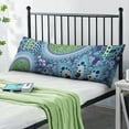 thumbnail image 2 of Paisley Long Body Pillow Cover - Vintage Bohemian Floral Print, Soft & Breathable Ethnic Fabric, Hidden Zipper, 20"x54" - Elegant Home Decor Gift for Side Sleepers & Pregnancy Support, 2 of 7