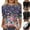 Rose Gold, variant on HAJWOH 3/4 Sleeve Womens Summer Fashion Tops Round Neck Shirts Casual Print Trendy Three Quarter Length T Shirt