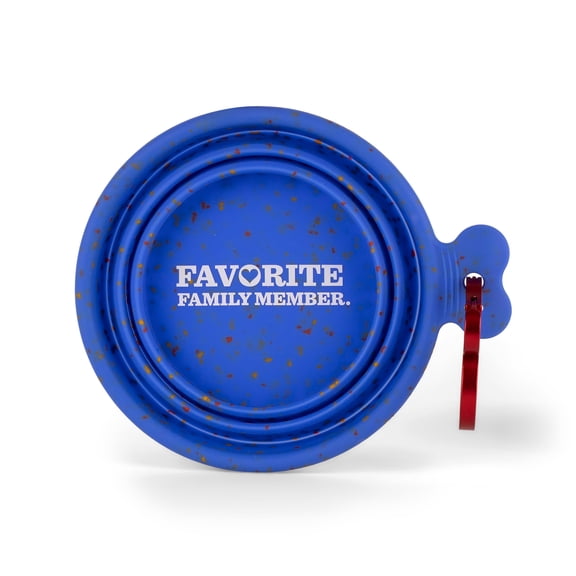 The Dodo: Silicone Collapsible Speckled Bowl Medium with Bird Carabiner